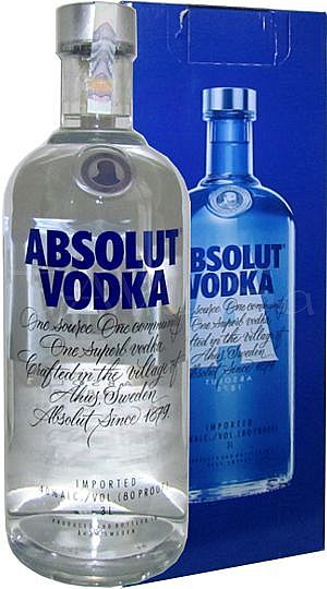 Absolut 3 l (holá láhev)