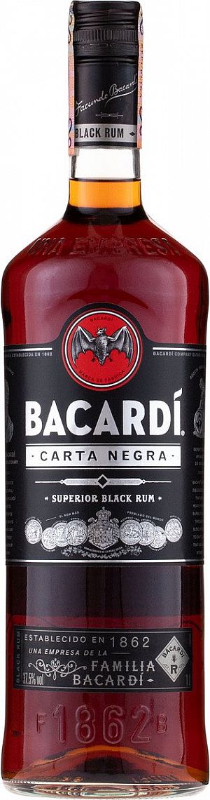 BACARDI CARTA NEGRA 40% 1L (holá láhev)