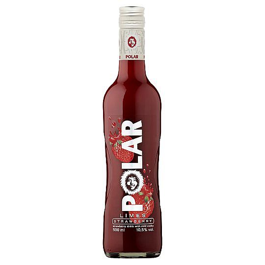 POLAR LIMES STRAWBERRY 10,5% 0,5L (holá láhev)