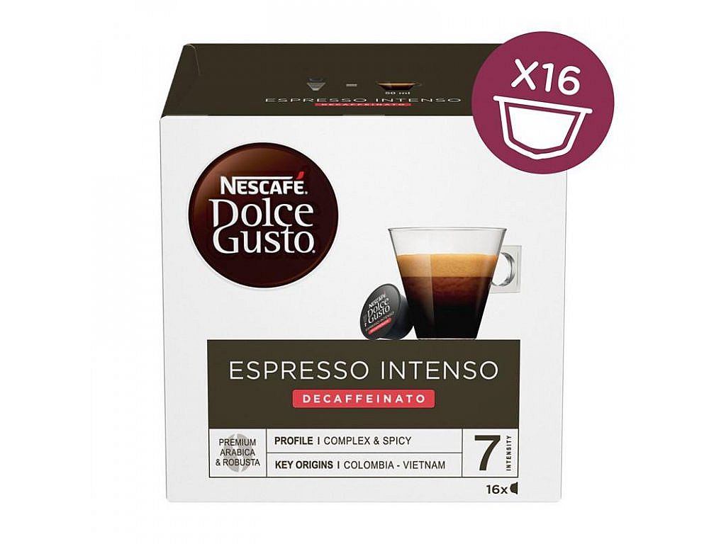 NESCAFÉ DOLCE GUSTO ESPRESSO INTENSO DECAFEINATO KÁVOVÉ KAPSLE 16ks