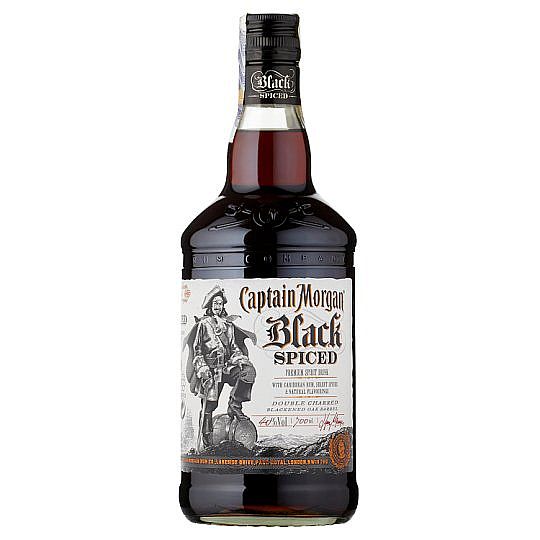 CAPTAIN MORGAN BLACK  SPICED 40% 0,7L (holá láhev)