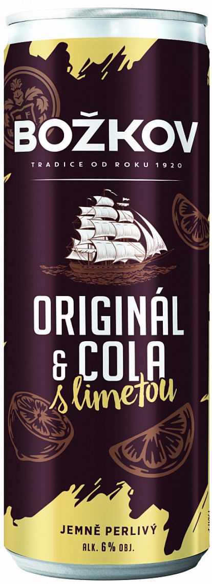 Božkov Originál & Cola s limetou 6% 250 ml