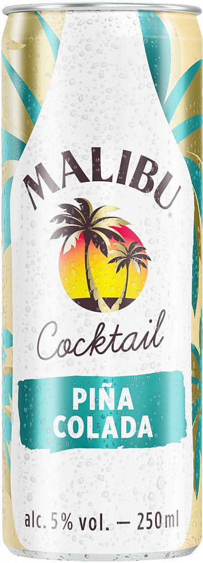 Malibu Pina Colada RTD 5% 0,25 l (holá láhev)