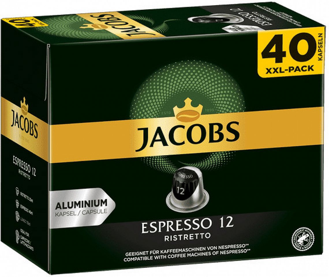 Jacobs Espresso Ristretto intenzita 12 pro Nespresso 40 ks