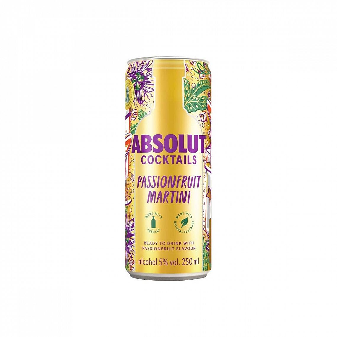 ABSOLUT PASSIONFRUIT MARTINI  PLECH 0,25L 4,9%