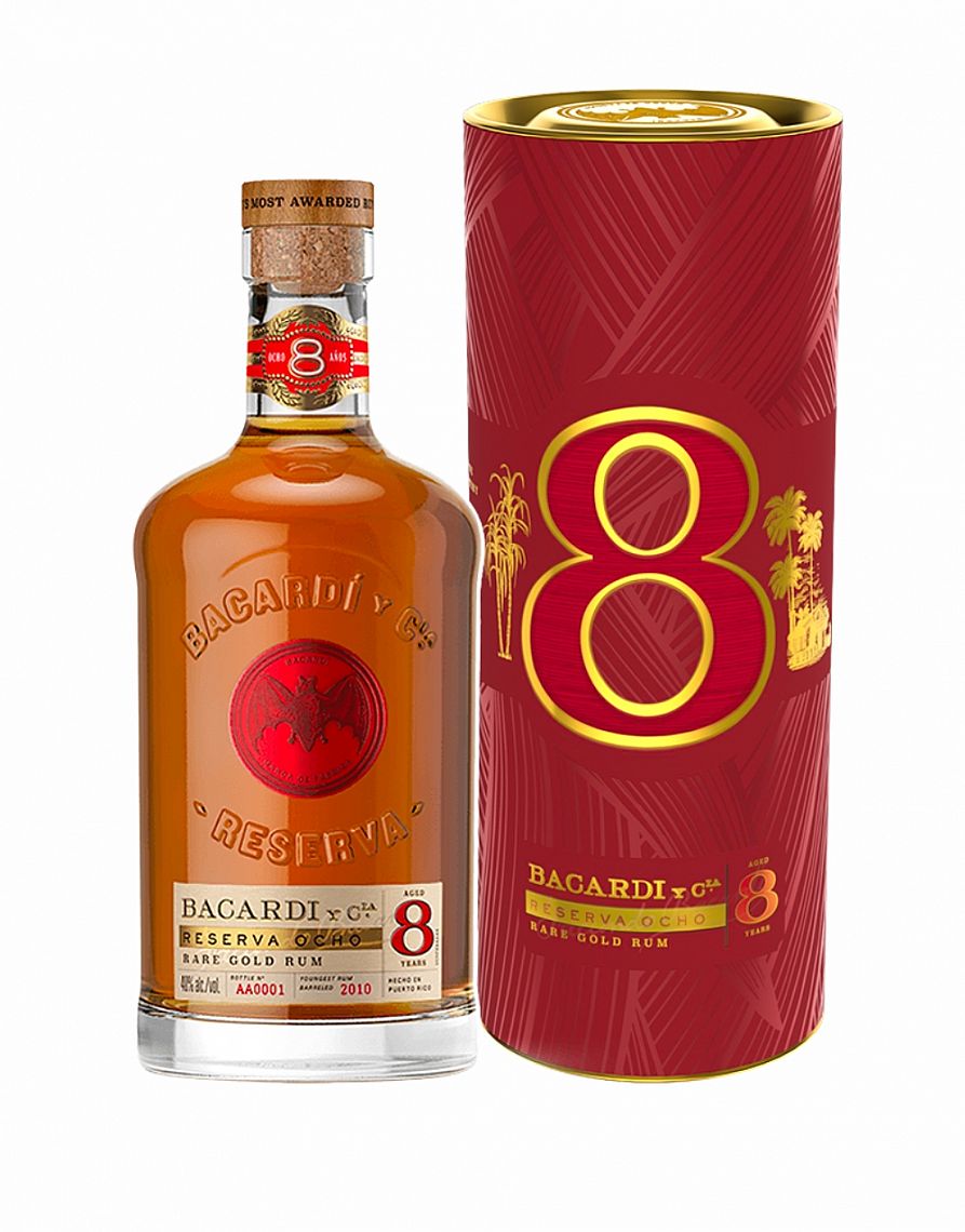 Bacardi Reserva Ocho 8y 40% 0,7 l tuba