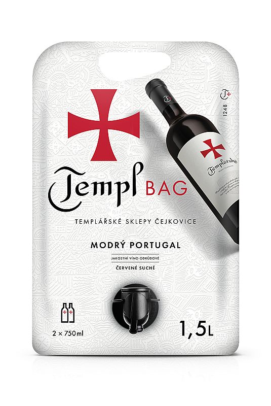 TEMPLÁŘSKÉ SKLEPY ČEJKOVICE BAG MODRÝ PORTUGAL 1,5 L