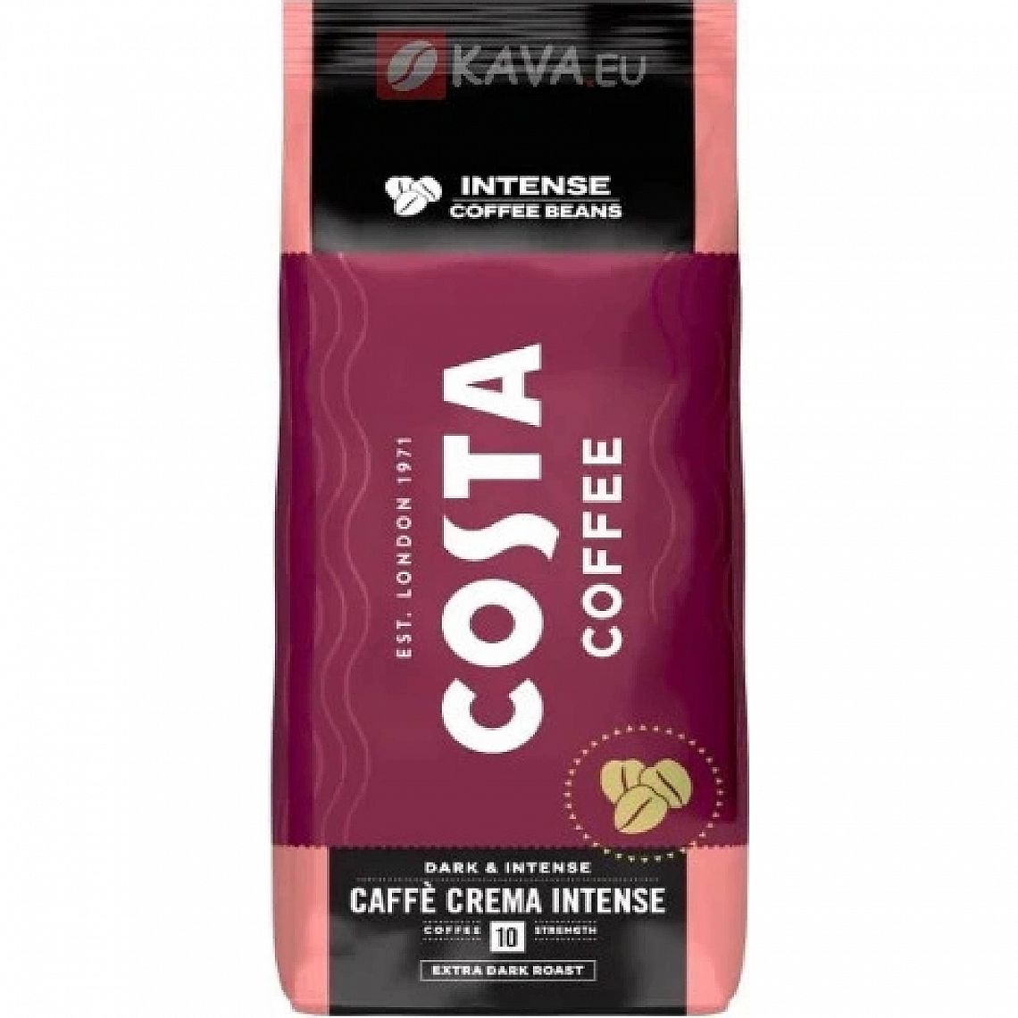 Costa Coffee Caffe Crema Intense EXTRA-DARK Roast zrnková káva 1 kg