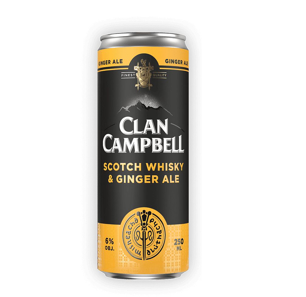 CLAN CAMPBELL WHISKY & GINGER ALE RTD 6% 0,25