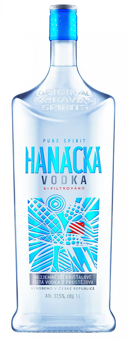 HANÁCKÁ VODKA 37,5% 1L (holá láhev)