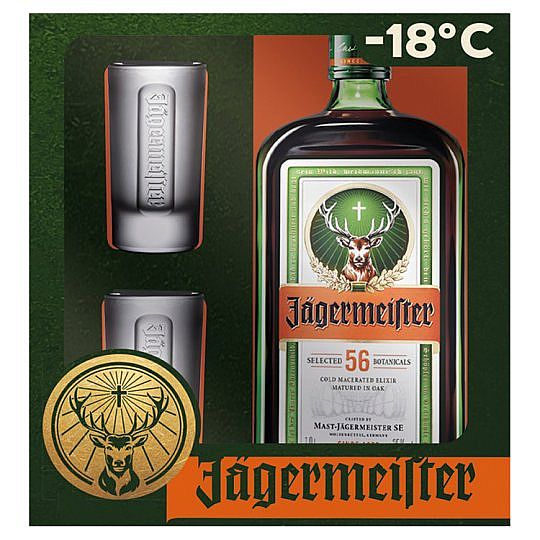 JÄGERMEISTER 35% 0,7L (dárkové balení 2x panák)