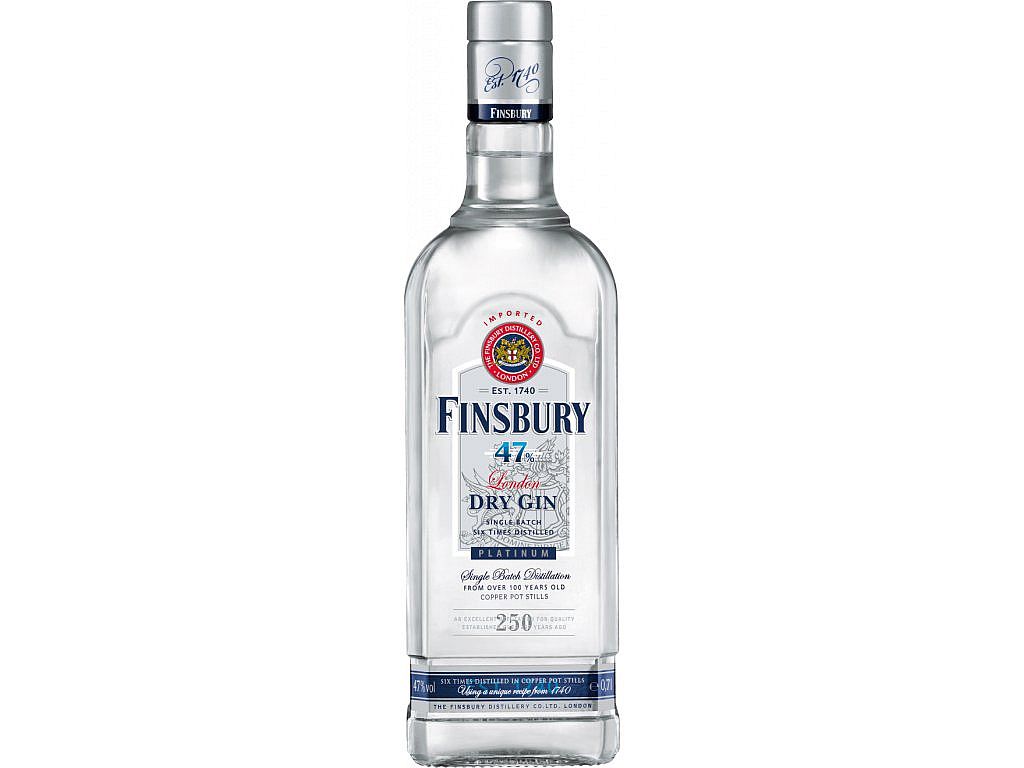 FINSBURY LONDON GIN PLATINUM 47% 1L (holá láhev)