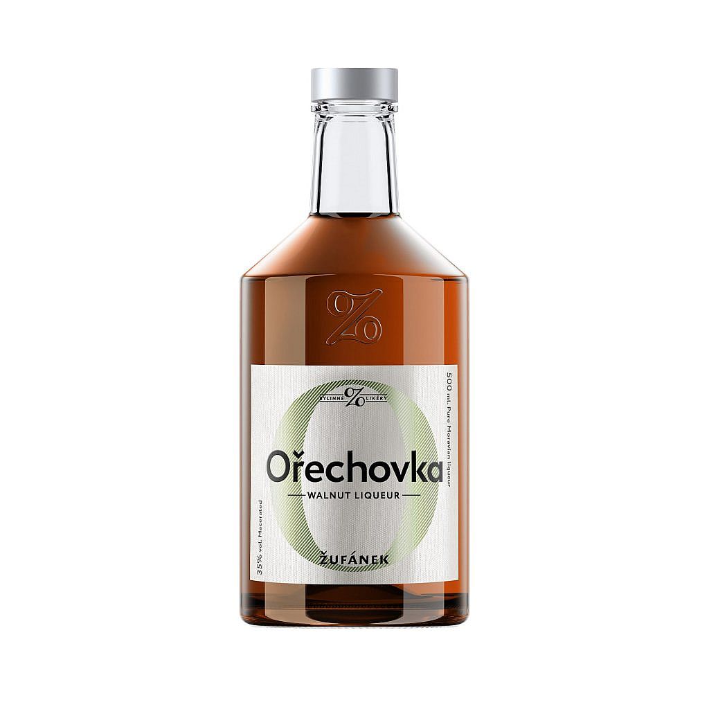 ŽUFÁNEK OŘECHOVKA 35% 0,5L (holá láhev)