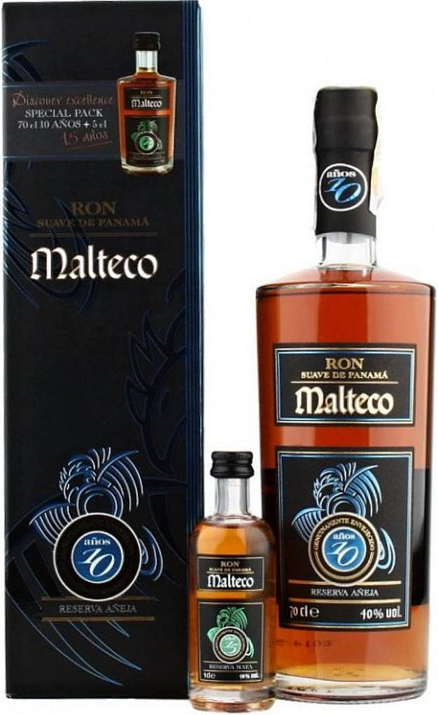 Malteco 10y 40% 0,7 l + miniatura 15y (karton)