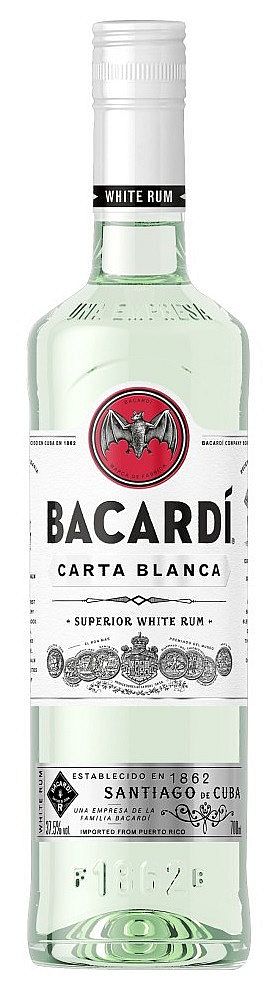 RUM BACARDI CARTA BLANCA 37,5% 0,7L (holá láhev)