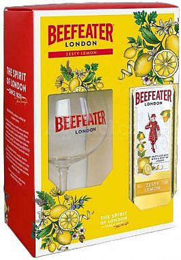 BEEFEATER ZESTY LEMON GIN 37,5% 0,7L (dárkové balení sklenice)