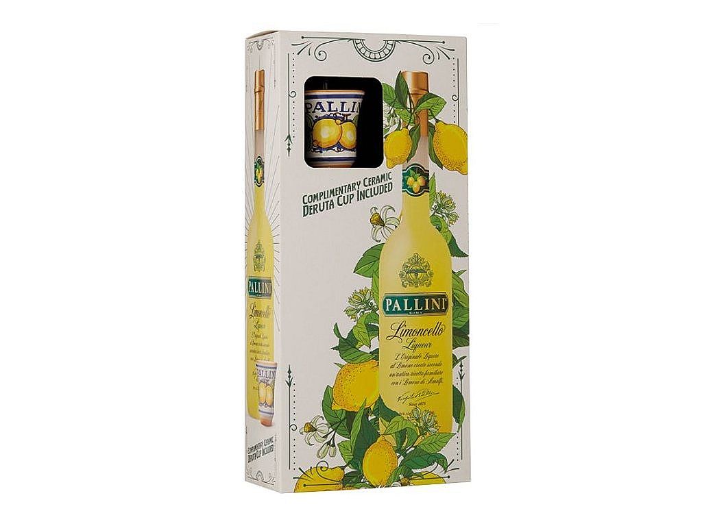 Limoncello Pallini 26% 0,5 l (dárkové balení 1 keramický pohárek)