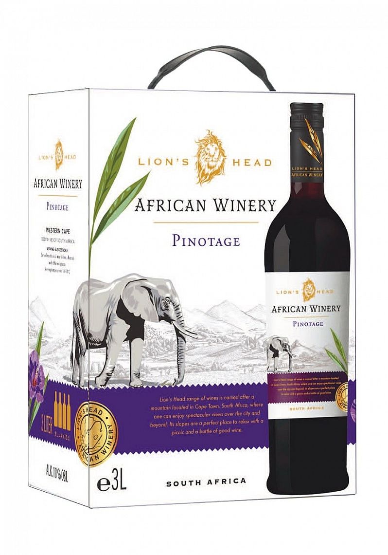 African Winery Pinotage 13% 3 l (karton)