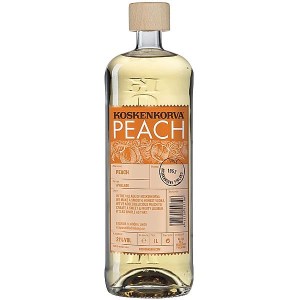 KOSKENKORVA PEACH 1L (holá láhev)