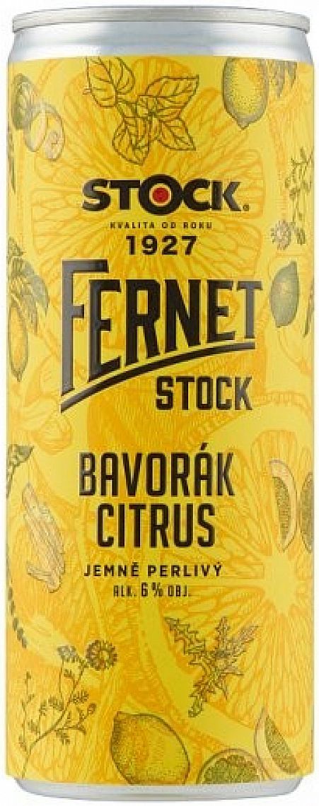 Fernet Bavorák Citrus 6% 0,25 l (plech)