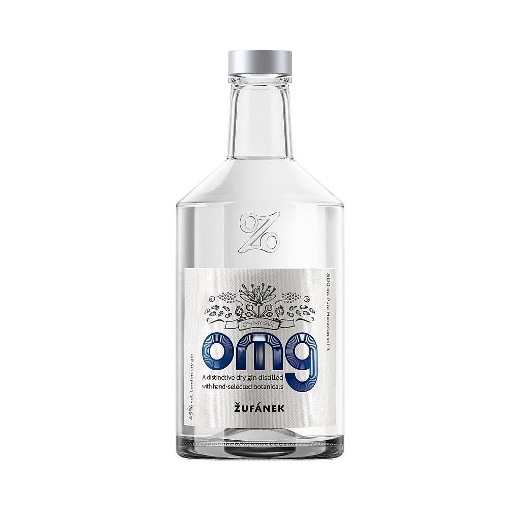 ŽUFÁNEK OMG GIN 45% 0,5L (holá láhev)