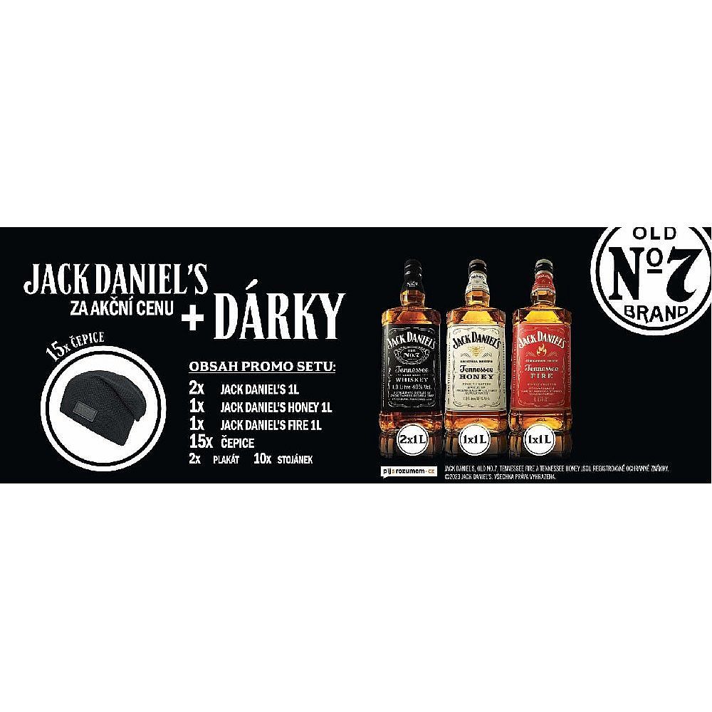 SET JACK DANIELS 2x1L, H 1x1l, F1x1l + čepice