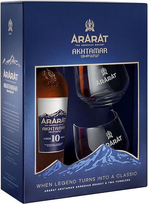 Ararat Akhtamar 10y 40% 0,7 l (dárkové balení 2 skleničky)