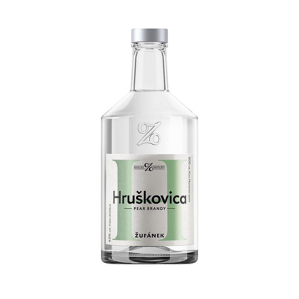 ŽUFÁNEK LIHOVAR HRUŠKOVICA 45% 0,5L (holá láhev)