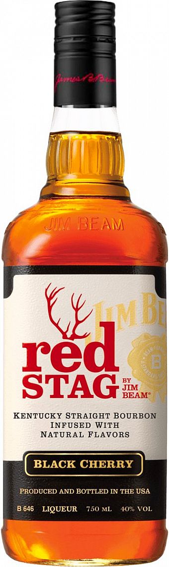 JIM BEAM RED STAG BLACK CHERRY 40% 0,7L (holá láhev)