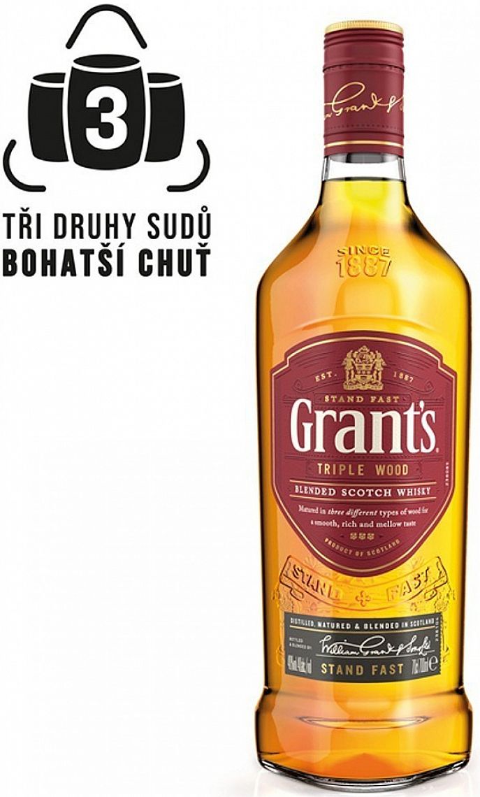 Grants Triple Wood 40% 0,7 l (holá láhev)