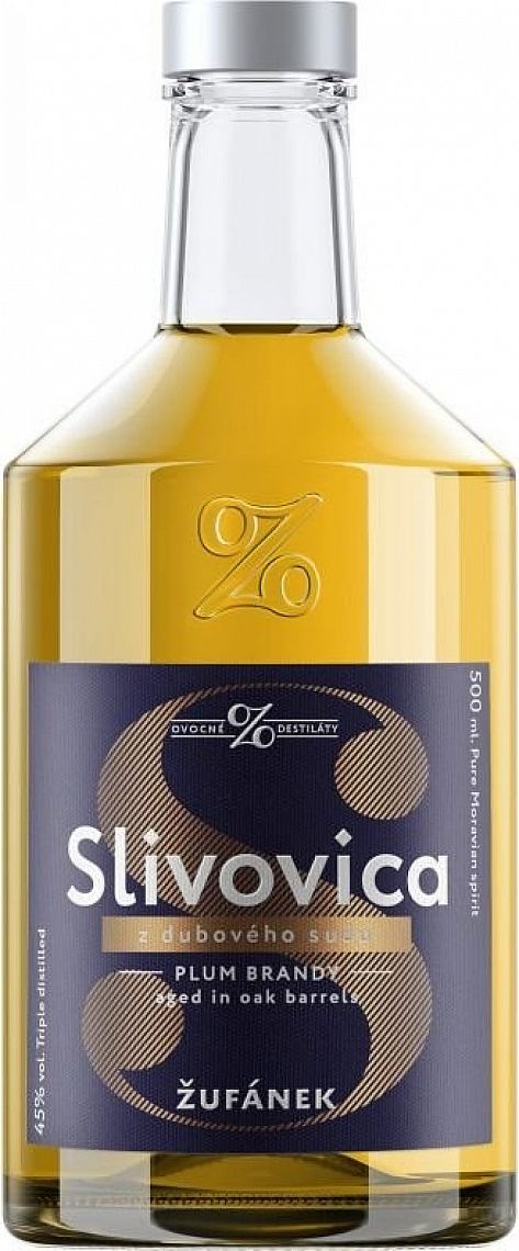 Žufánek Slivovica z Dubového Sudu 45% 0,5 l (holá láhev)