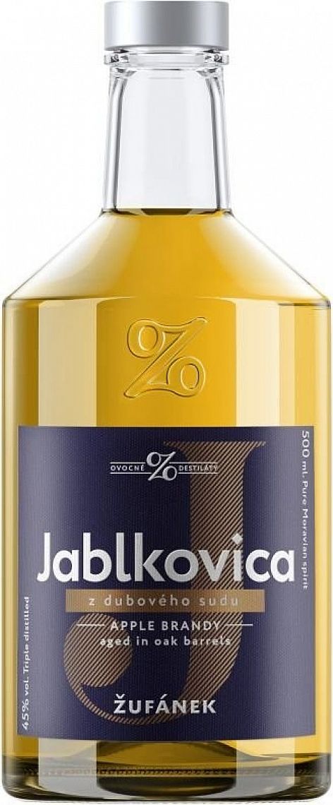 Žufánek Jablkovica z dubového sudu 45% 0,5 l (holá láhev)