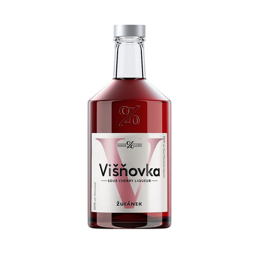 ŽUFÁNEK VIŠŇOVKA 20% 0,5L (holá láhev)