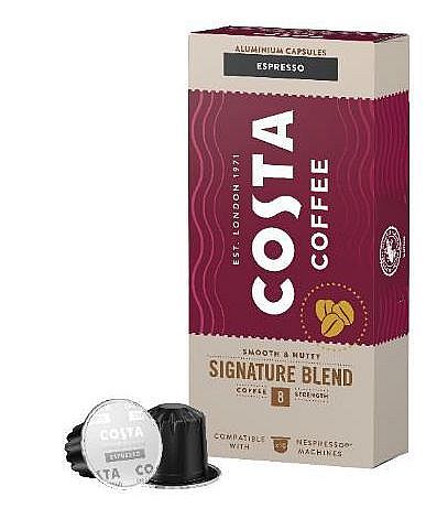 COSTA COFFEE SIGNATURE BLEND ESPRESSO KÁVOVÉ KAPSLE PRO NESPRESSO 10KS