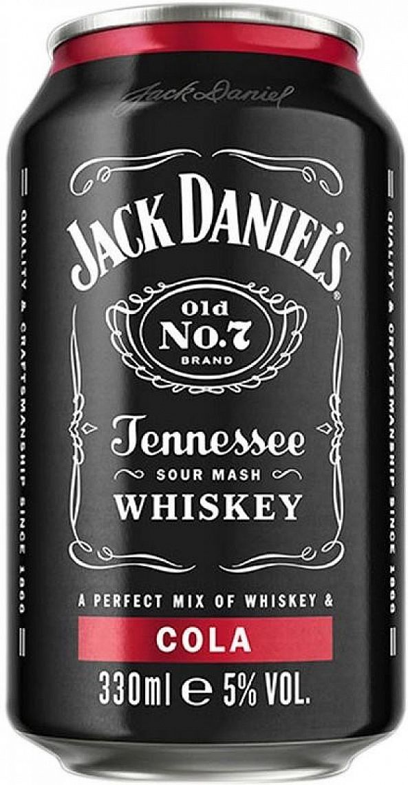 Jack Daniels & Cola 5% 0,33 l (plech)