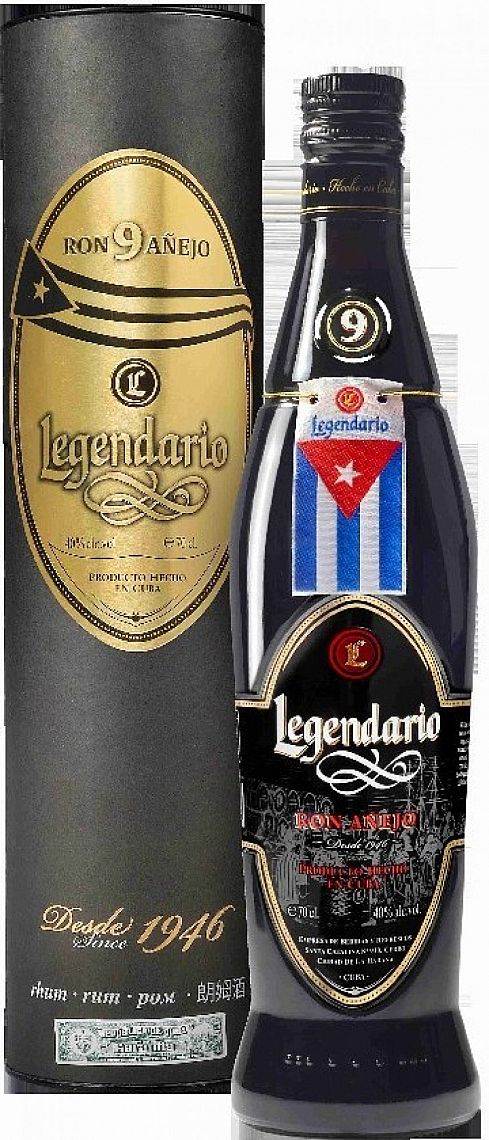 Legendario Ron Anejo 9y 40% 0,7 l (tuba)