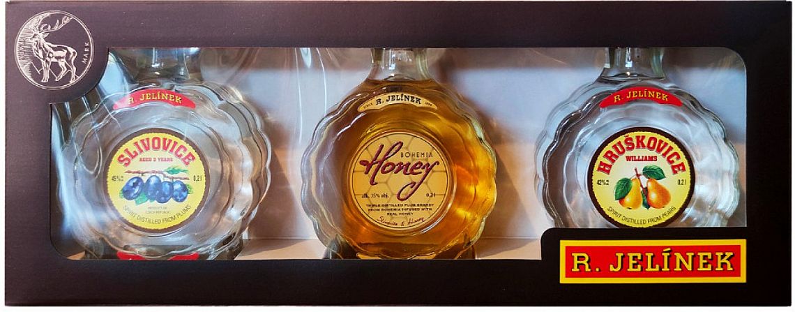 R. Jelínek Slivovice, Bohemia Honey a Hruškovice 3 x 0,2 l (set)