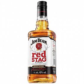 JIM BEAM BOURBON RED STAG BLACK CHERRY 32,5% 1L (holá láhev)