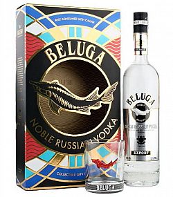 Beluga Noble Rocks 40% 1 l (dárkové balení 1 sklenice)