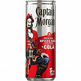 CAPTAIN MORGAN SPICED & COLA 5% 0,25 l (holá láhev)