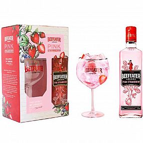 BEEFEATER PINK GIN 37,5% 0,7L (dárkové balení sklenice)