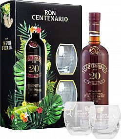 Ron Centenario Fundacion 20y 40% 0,7 l (dárkové balení 2 sklenice)