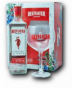 BEEFEATER LONDON DRY GIN 40% 0,7L (dárkové balení sklenice)