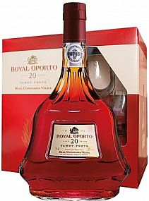 Royal Oporto Tawny 20y 20% 0,7 l (dárkové balení 2 sklenice)