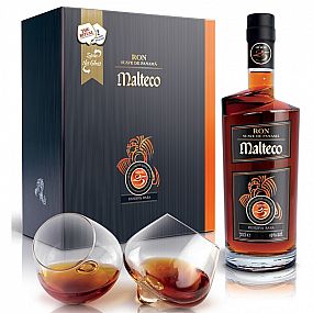 Malteco 25y 40% 0,7 l (dárkové balení 2 sklenice)