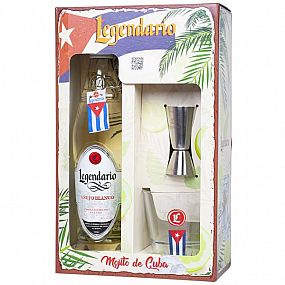 LEGENDARIO ANEJO BLANCO 40% 0,7L (kazeta+mojito sklo)