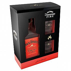 JACK DANIEL'S FIRE 35% 0,7L (dárkové balení 2 skleničky)