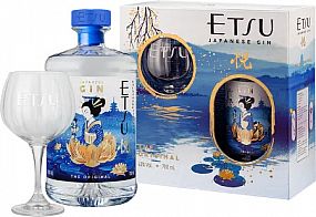 Etsu Gin 43% 0,7 l box (dárkové balení 1 sklenice)