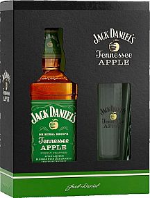 Jack Daniels Apple box+sklo 0.7L 35% (dárkové balení 1 sklenička)