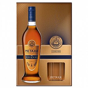 METAXA 7* 40% 0,7L (dárkové balení 2 sklenice)